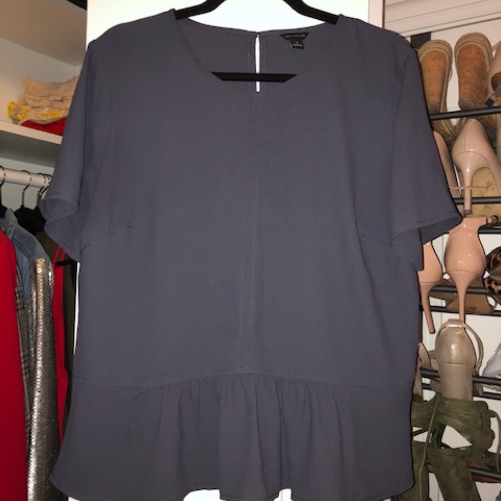 Grey silk work top